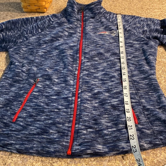 NFL New England Patriots Women’s Fleece Long Sleeve Zip Up Jacket Small Blue Red - Picture 7 of 16